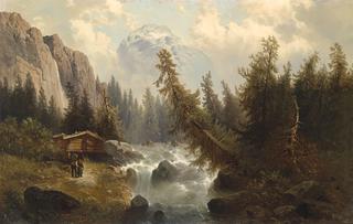 Landscape with mountain stream