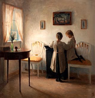 Interior with Two Girls