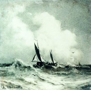 Seascape with a Sailing Boat