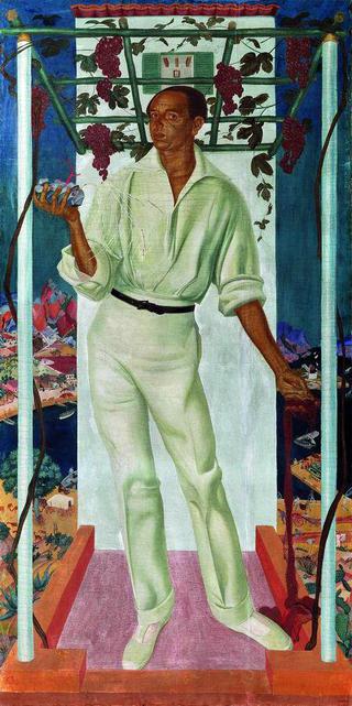 墨西哥画家罗伯托·黑山肖像