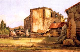 Rear of San Juan Capistrano Mission, from the Cemetery