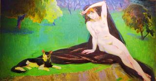 Nude with Cat