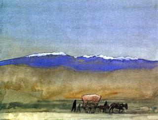 Covered Wagon on the Plains