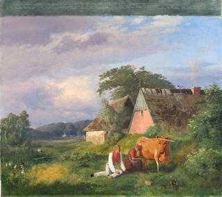 A Milking Scene from a Poem by Christian Winther