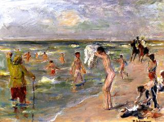 Young Boys Bathing at Zandvoort