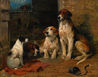 Hounds by a Kennel