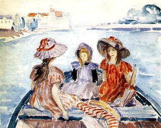 Three Girls in a Boat (study)