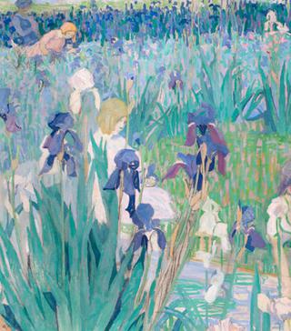 Women and Children in Iris Field