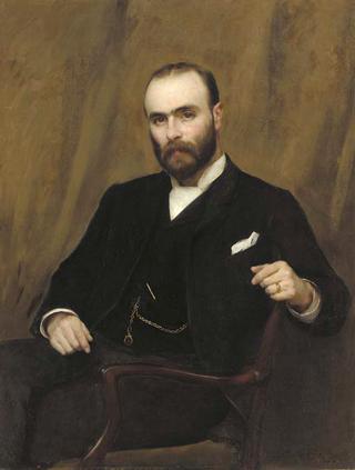 Portrait of Alexander Garthside White in a Black Suit