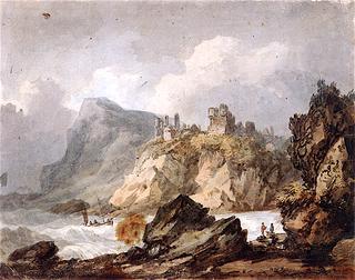 Landscape Composition with a Ruined Castle on a Cliff