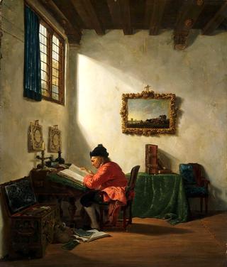 Merchant in His Study