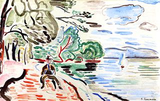 Lake Constance Landscape with Human Figure