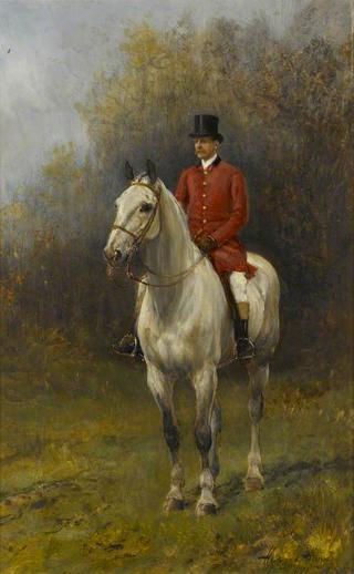 Charles Stewart Vane-Tempest-Stewart, 6th Marquess of Londonderry, in Red Hunting Coat on Horseback