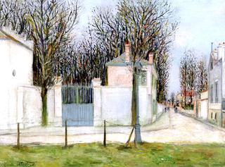 The Entrance to the Chateau de Cernay, rue Magendie in Sannois (Val d'Oise)