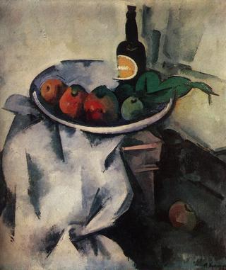 Still Life with Fruit and Bottle