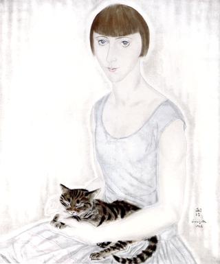Woman with Cat, Portrait of Ghita