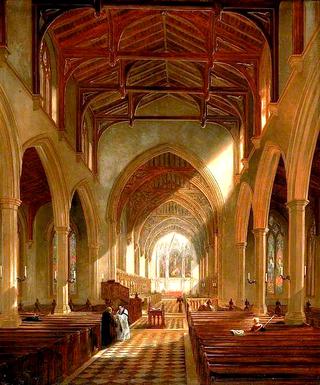Interior of St Peter's Church, Newcastle upon Tyne