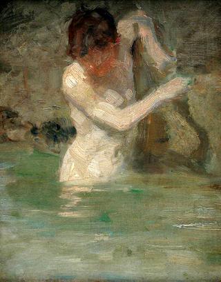 Boy Bathing (study for 'Summer Morning')