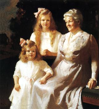 Mrs. Henry Harrison Proctor with Barbara and Frances