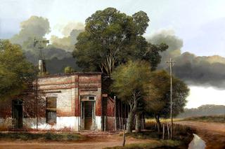 Neglected Store with Approaching Storm