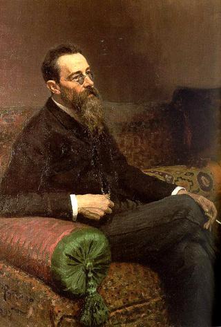作曲家尼古拉·莱姆斯基·科尔萨科夫的肖像。