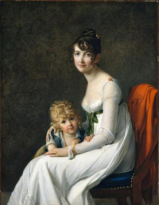 Mrs. Jeanne Eglé Mourgue and Her Son Eugène