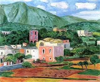 Landscape of Ischia with Monte Epomeo