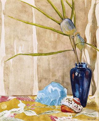 Flowers in a Blue Vase