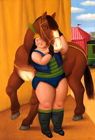 Circus Woman with a Horse