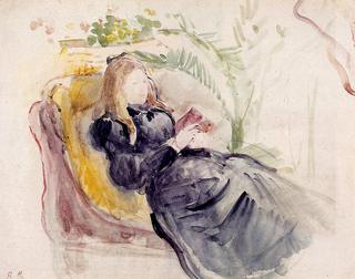 Julie Manet, Reading in a Chaise Lounge