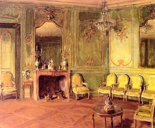 The Green Drawing Room of Mrs. Oliver Gould Jennings