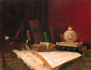 Still Life with Books, Clarinet and Music
