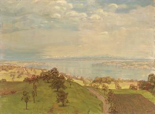 View from Linzgaurücken on the Lake Überlingen