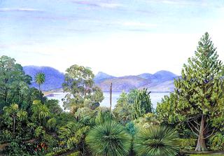 View from the Botanic Gardens, Hobart Town, Tasmania