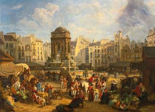 View of the Market and Fontaine des Innocents, Paris