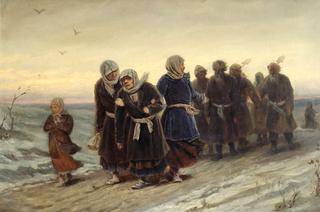 Peasants Returning from the Funeral in Winter