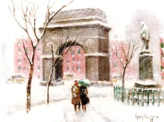 Washington Square Park in Winter