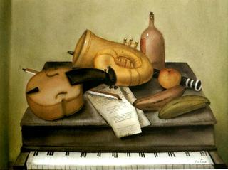 Still Life with Musical Instruments