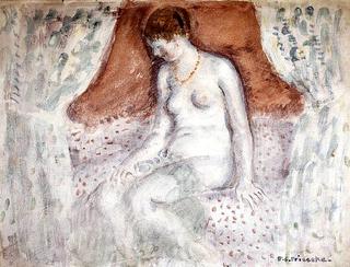 Nude with Coral Beads