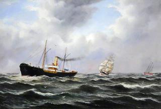 “营救”号引航员轮船、帆船和“易北河1号”切割器
