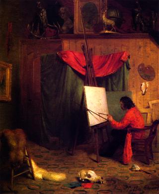 William Holbrook Beard in  His Studio