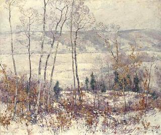 Valley Snow and Distant Hills