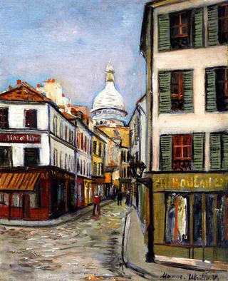 Rue Norvins and Sacre Coeur