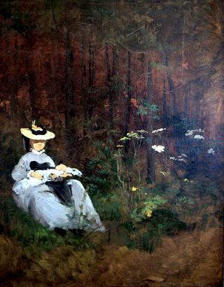 Woman in forest