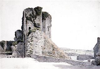 蒙茅斯郡乌斯克新港城堡的一部分