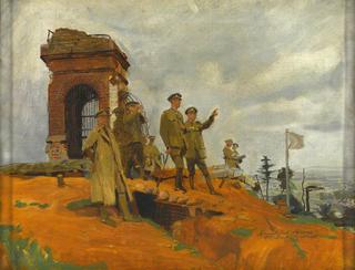 George V at Mount Kemmel, South of Ypres, during His Tour of the Western Front