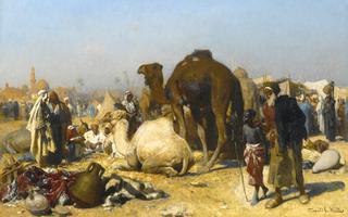 A Camel Market, Cairo