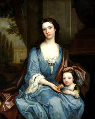 The Honourable Catherine Crewe, Lady Harpur, with Her Eldest Son
