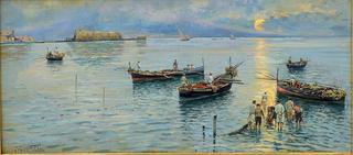 Harbor with Fishermen
