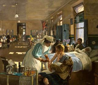 第一个伤员，伦敦医院，1914年8月